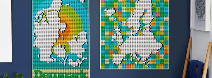 Nieuwe ontwerpen voor LEGO Art 31203 Wereldkaart: Denemarken en Europa